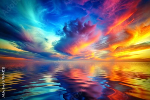 Abstract Sea of Colors Oceanic Hues