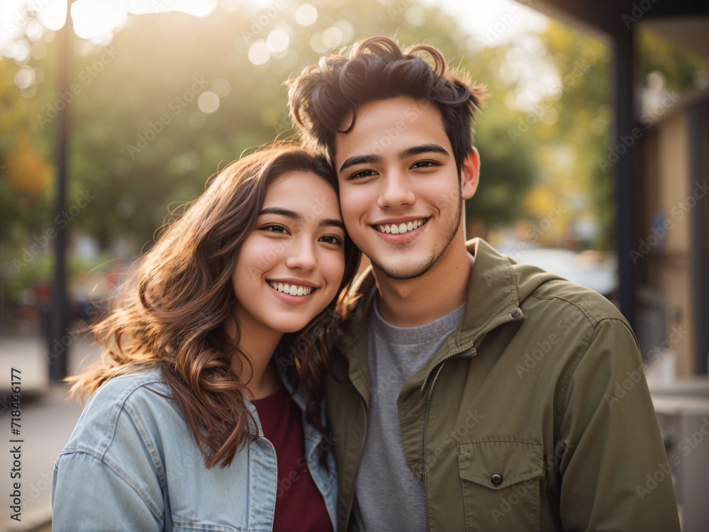 Young people in love together Young people in love together