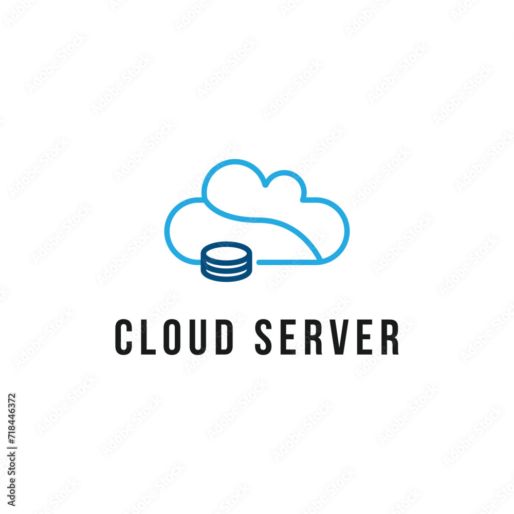 cloud computing data server logo design idea cloud computing data server logo design idea