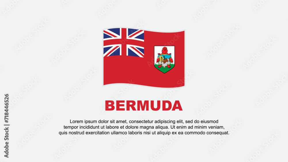 Bermuda Flag Abstract Background Design Template. Bermuda Independence Day Banner Social Media Vector Illustration. Bermuda Background