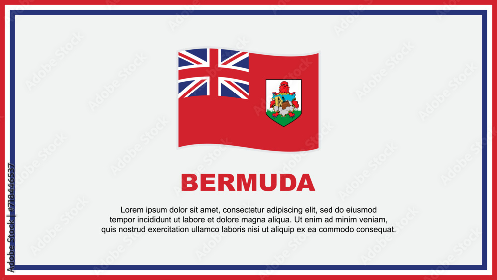 Bermuda Flag Abstract Background Design Template. Bermuda Independence Day Banner Social Media Vector Illustration. Bermuda Banner