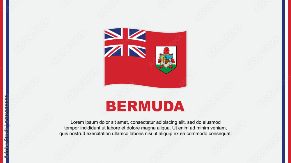 Bermuda Flag Abstract Background Design Template. Bermuda Independence Day Banner Social Media Vector Illustration. Bermuda Cartoon