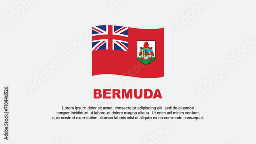 Bermuda Flag Abstract Background Design Template. Bermuda Independence Day Banner Social Media Vector Illustration. Bermuda Background