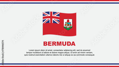 Bermuda Flag Abstract Background Design Template. Bermuda Independence Day Banner Social Media Vector Illustration. Bermuda Design