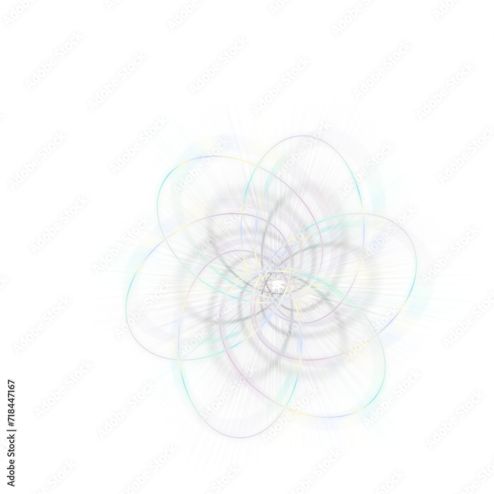 An abstract cut out transparent iridescent star burst design element. An abstract cut out transparent iridescent star burst design element.