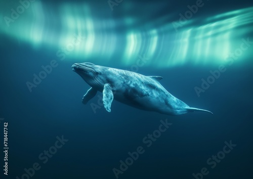 Magnificent White Whale Gliding Through Submerged Depths © LUPACO IMAGES
