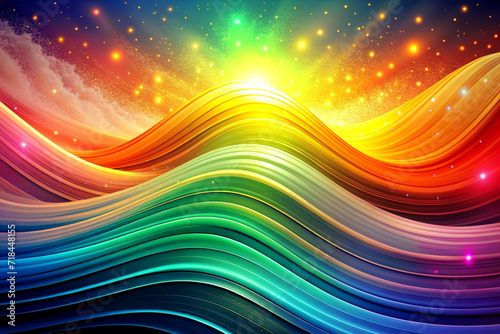 Colorful Wave Symphony Playful Rhythms