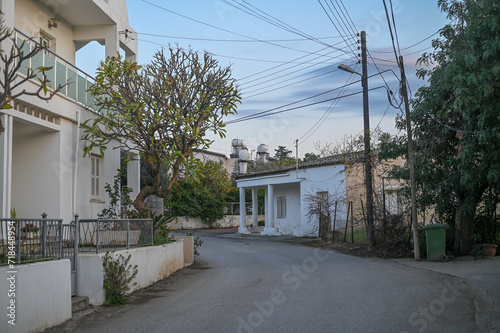 Fototapeta Naklejka Na Ścianę i Meble -  village streets and houses in cyprus in winter 8