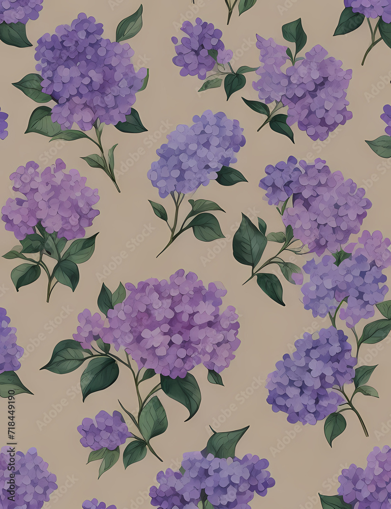 Lilac Flowers in Watercolour Design Lilac Flowers in Watercolour Design