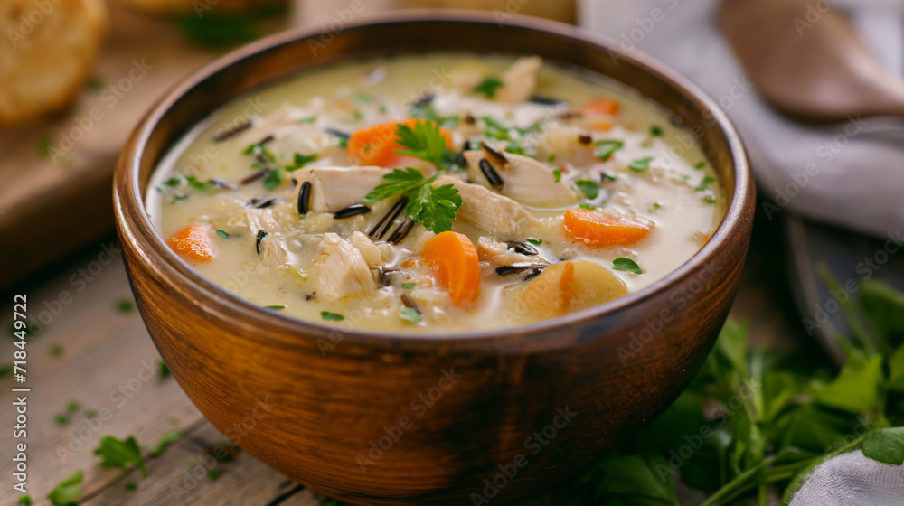 cheesy wild rice and vegetable soup