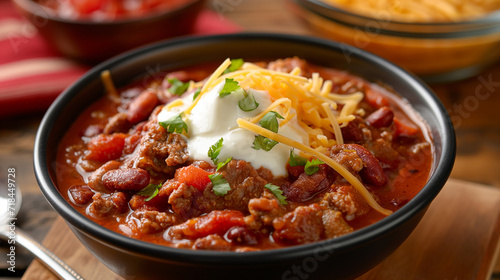 Hearty beef bean chili