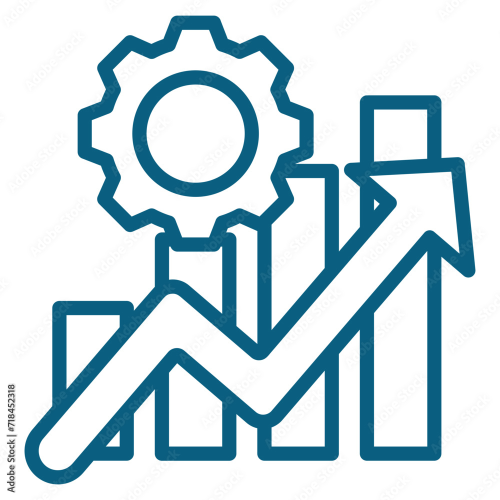 Increasing Bar Graph Icon Element For Design Increasing Bar Graph Icon Element For Design