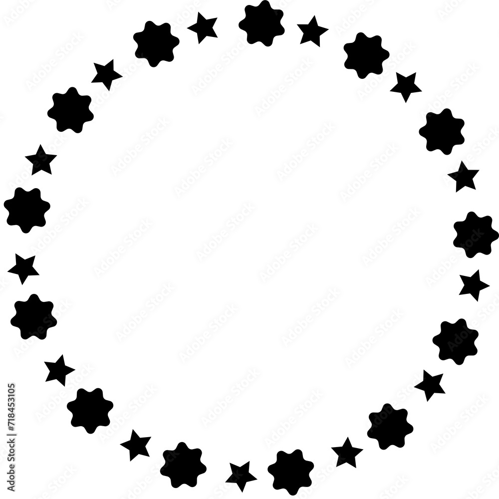 Stars circle round frame icon. Design element Stars circle round frame icon. Design element