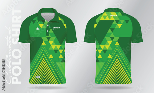 green background pattern for polo shirt and jersey uniform mockup