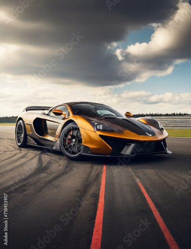 Cool supercar on the race track © syam