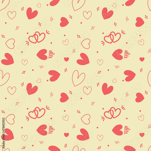 Hand drawn heart pattern that is perfect for adding a touch of modern flair to any design.