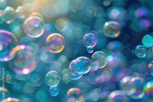 Bubble bokeh abstract background. Generative AI.