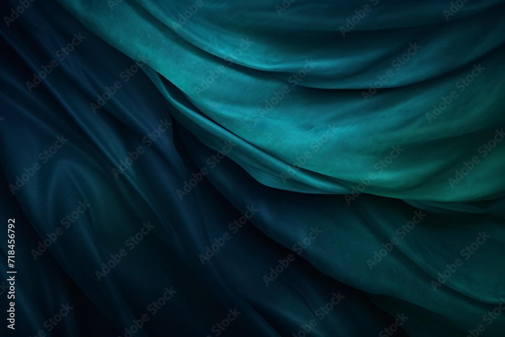 Fototapeta premium Abstract background of blue silk or satin luxury cloth texture.