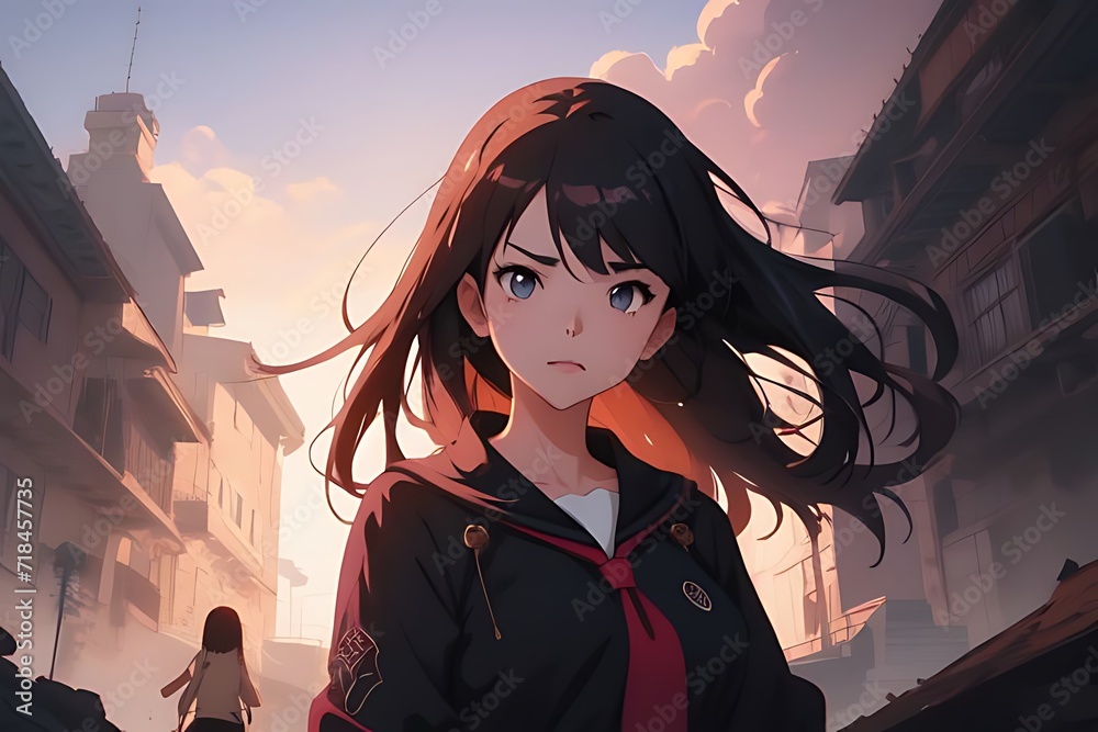 a cute and beautiful anime girl a cute and beautiful anime girl