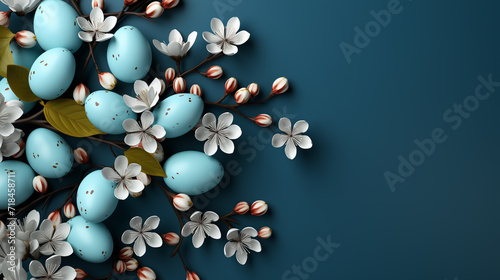 Happy Easter greeting background with Easter eggs. Colorful Easter eggs background. Background for business or social media