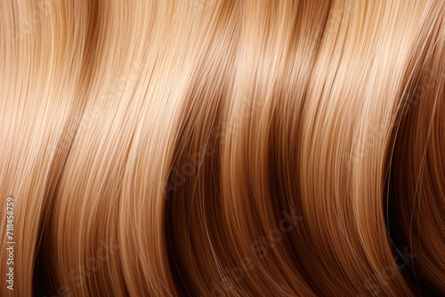 Luxurious Golden Blonde Hair Waves Texture