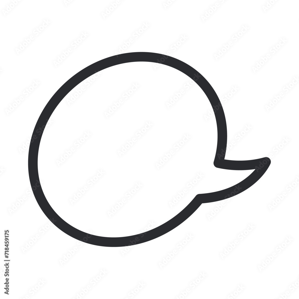 Vector speech bubble icon flat design isolated white background