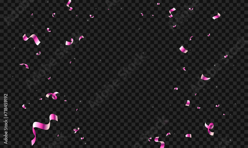Vector realistic pink confetti background design