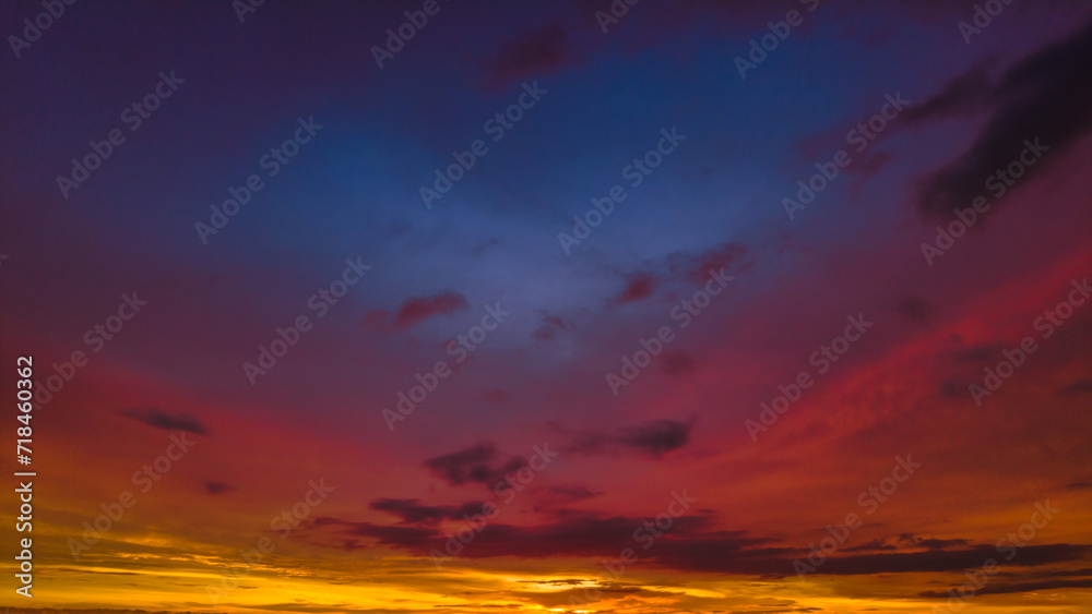 Twilight sky. Dusk landscape. Evening clouds Twilight sky. Dusk landscape. Evening clouds