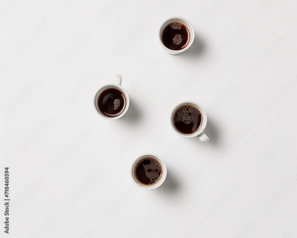 multiple coffee mugs on white background multiple coffee mugs on white background