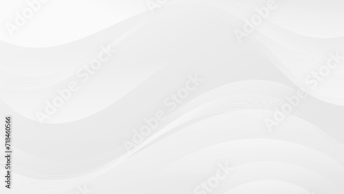 Abstract white and grey Background with Wavy Shapes. flowing and curvy shapes. This asset is suitable for website backgrounds, flyers, posters, and digital art projects.