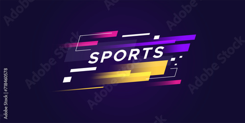 Sports background design with several colorful abstract ornaments that are interactive and synergistic. design with a national sports concept	
