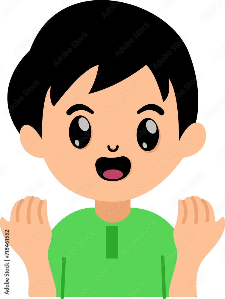 cute character muslim boy cartoon is praying cute character muslim boy cartoon is praying