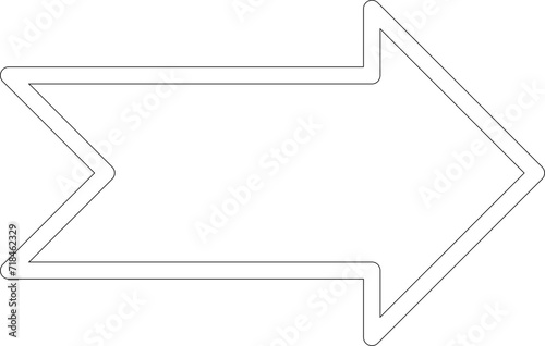 Arrows thin line direction signs. Design element