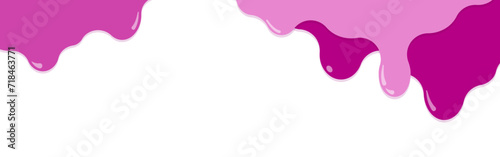 フレーム素材_垂れた液体_紫