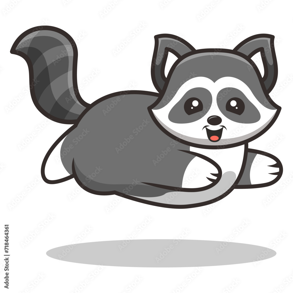 Obraz premium Illustration Racoon Mascot Logo Design