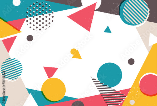 背景素材_ラフなメンフィス柄