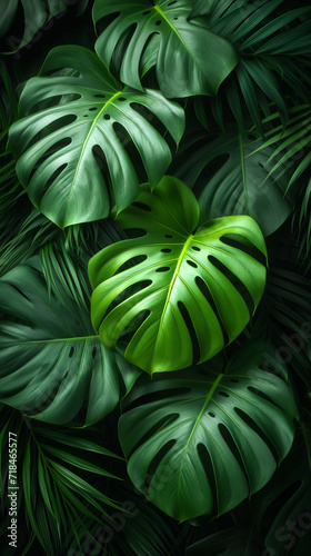 Palm leaves wallpaper, background 