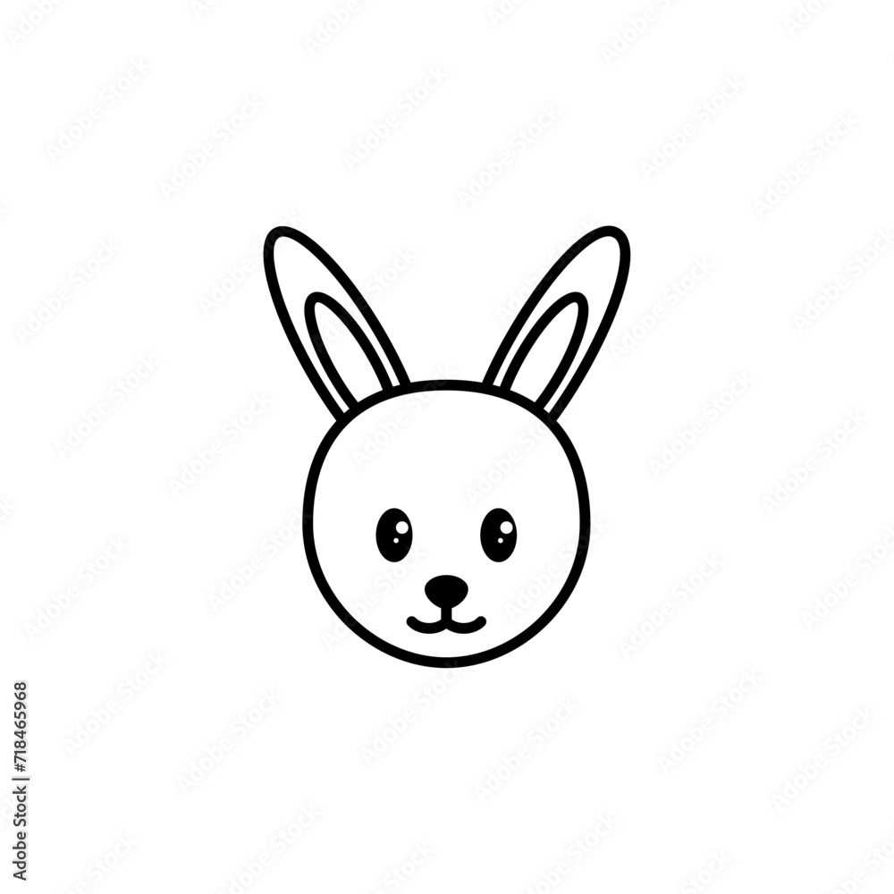 Icon Illustration of Rabbit Zodiac Outline - Chinese Zodiac Vector Illustration Icon Illustration of Rabbit Zodiac Outline - Chinese Zodiac Vector Illustration