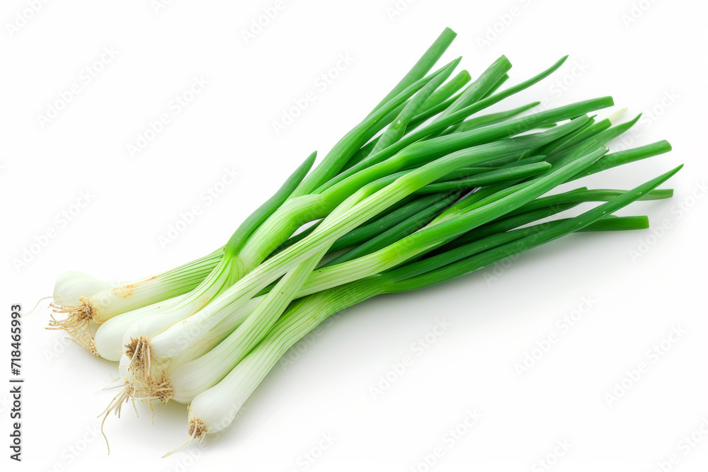Green onion isolated on the white background Green onion isolated on the white background