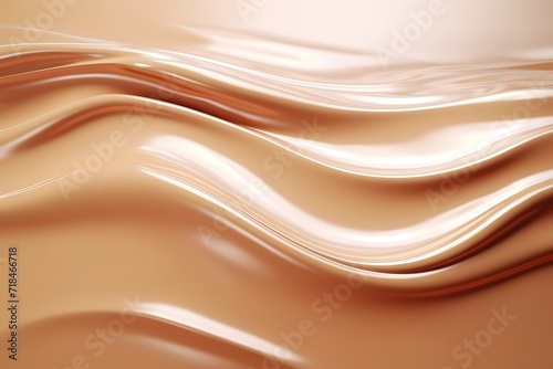 Light Brown cream liquid wave illustration. generative AI