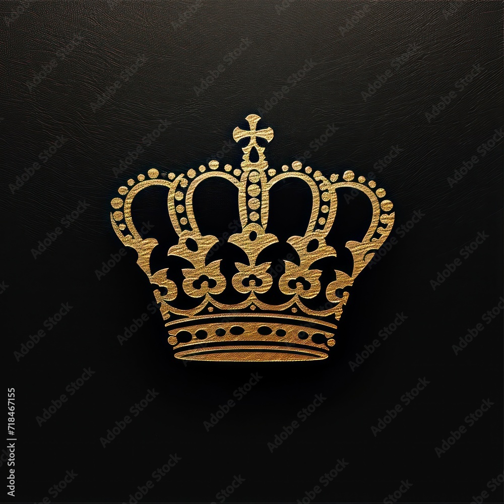 a simple golden icon of a crown on a black background a simple golden icon of a crown on a black background
