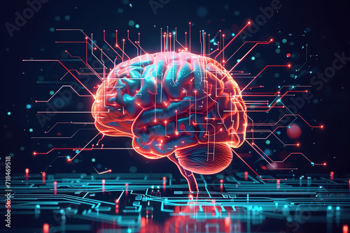 AI Brain Cloud Networking, GPU, Crypto, AI, Firewall Network Security, Artificial Intelligence, Cyber Security, Cloud Managed, Circuit Board, AI Generated Art for Business and Technology