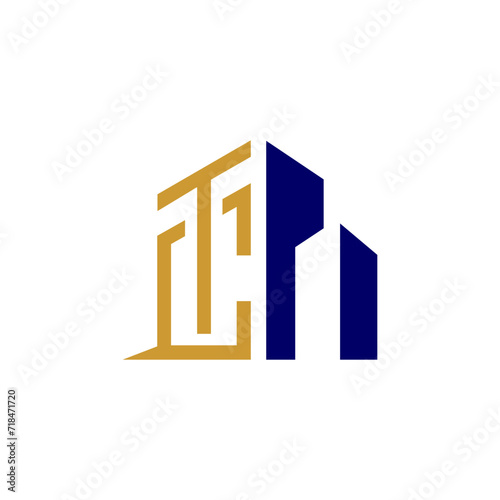 Letter TC building logo design vector,Eps 10