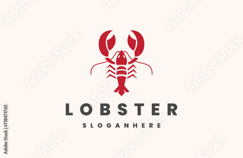 seafood with lobster isolated on white background