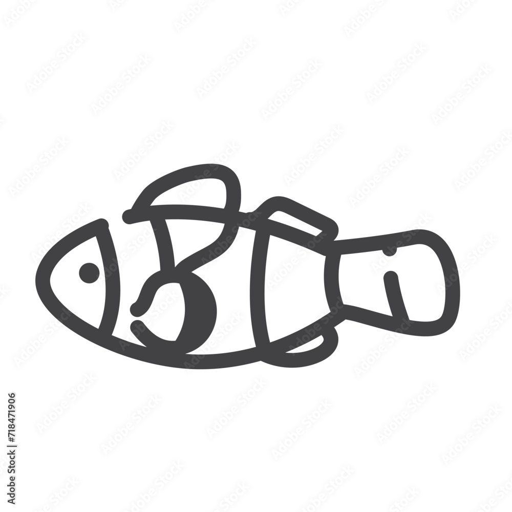 クマノミ 海水魚 イラスト アイコン クマノミ 海水魚 イラスト アイコン