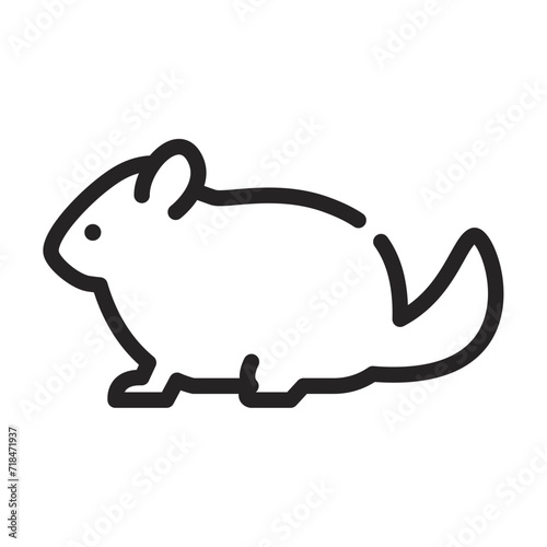 チンチラ　イラスト　アイコン