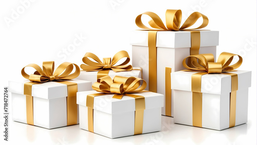 gift boxes isolated on white