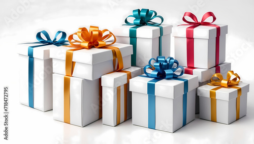 gift boxes isolated on white