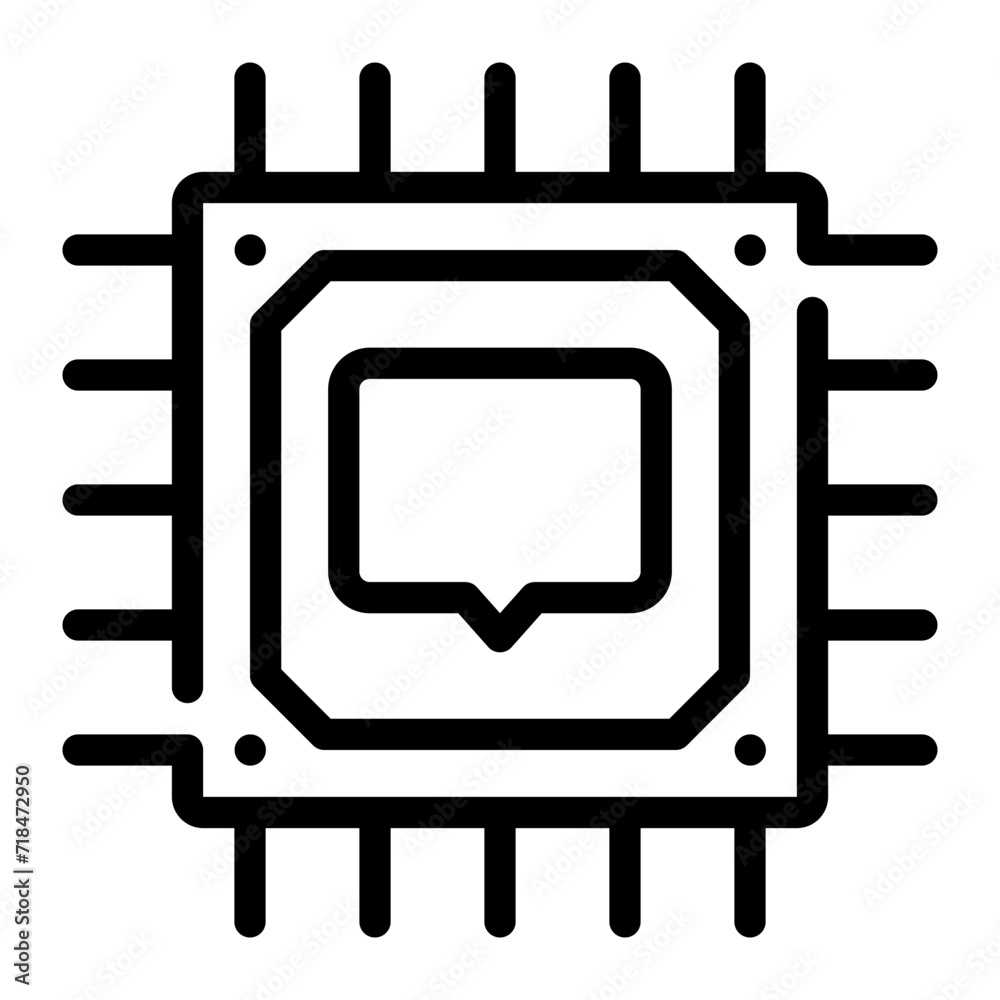 cpu line icon cpu line icon