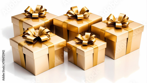 gift boxes isolated on white